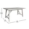 Flash Furniture Rectangle 36 in W, 60 in L, Rubberwood (Parawood) KER-T-851-WHT-60-GG - alternate 2